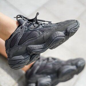 Black adidas Yeezy Desert Rats